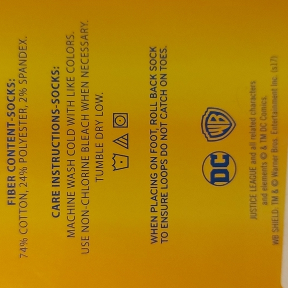 DC Justice League bowtie & sock set, new, size 0-12 mos - Picture 2 of 3